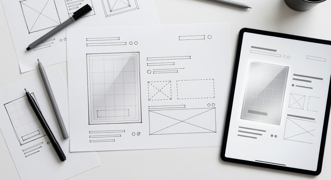 UI UX design wireframing